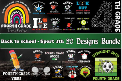 Back to school Sport 4th 20 designs
