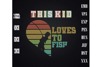 This Kid Loves To Fish Bass Fishing Embroidery&2C; Fishing Lover