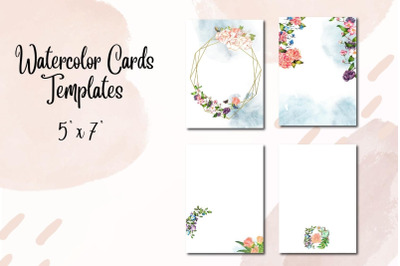 Watercolor Cards Templates