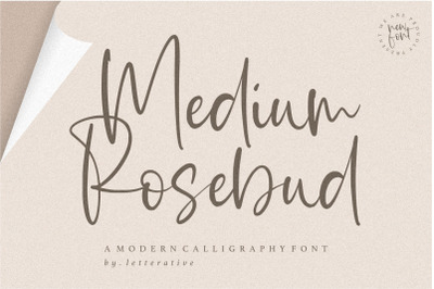 Medium Rosebud Modern Calligraphy Font