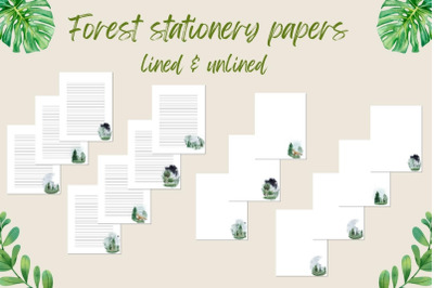 Watercolor Forest Stationery