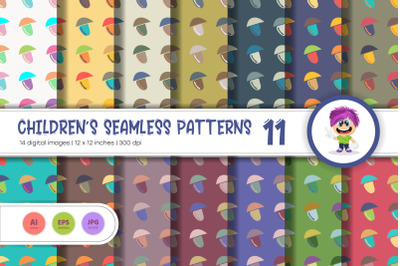Cute Baby Seamless Patterns 11. Digital Paper
