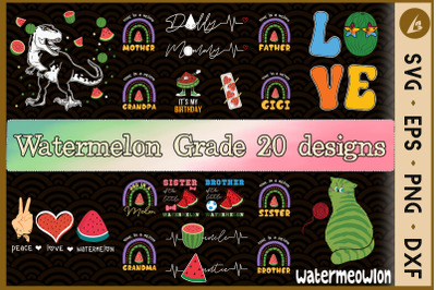 Watermelon PNG Bundle 20 designs