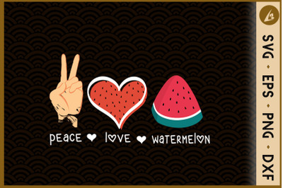 Peace Love Watermelon Summer