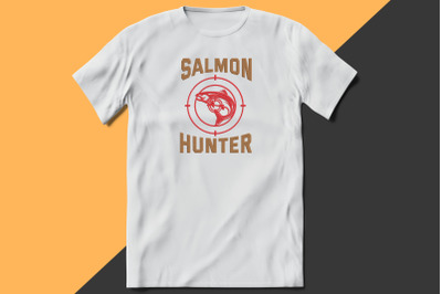 Salmon Hunter Fishing Lovers Embroidery&2C; Fishing Lover Fisherman