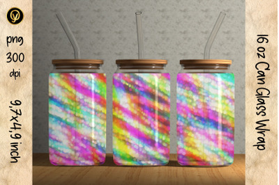 16oz Glass Can Sublimation Wrap Design.Abstract Bubble Can Glass