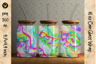 16oz Glass Can Sublimation Wrap Design.Abstract Can Glass