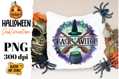 Halloween sublimation design. Basic Witch.Witch illustration