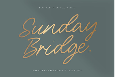 Sunday Bridge Monoline Handwritten Font
