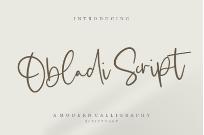 Obladi Script Modern Calligraphy Script Font