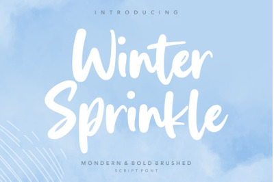 Winter Sprinkle Modern &amp; Bold Brushed Script Font