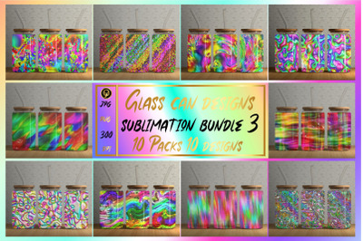 16oz Glass Can Sublimation Desing Bundle 3,Glass Can Wrap Png Template