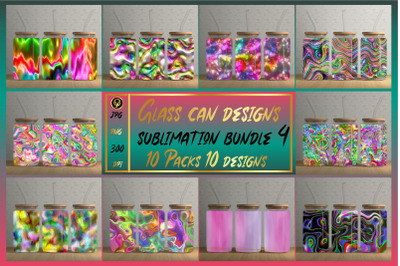 16oz Glass Can Sublimation Desing Bundle 4,Glass Can Wrap Png Template