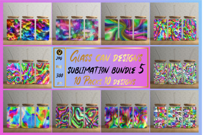 16oz Glass Can Sublimation Desing bundle 5,Glass Can Wrap Png Template