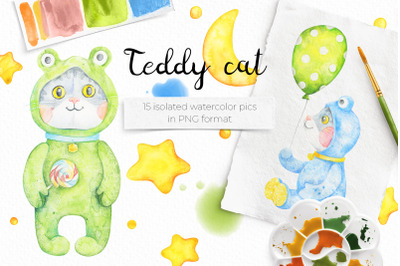 Teddy cats. Perfect for baby shower