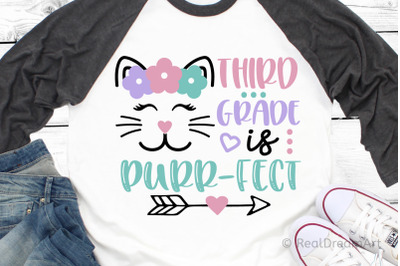 3rd Grade is Purr-fect SVG, DXF, PNG, EPS