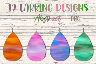 Earring Sublimation Bundle 18.Abstract Teardrop Earring Sublimation Pn