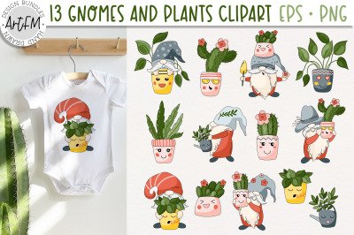 13 Gnomes And Plants Clipart | House Plant PNG