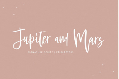 Jupiter and Mars Script Font