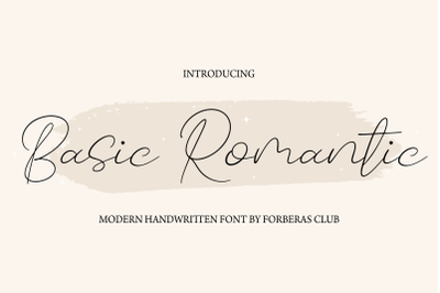 Basic Romantic | Script Handwritten Font