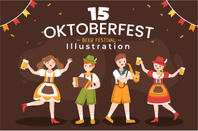 15 Oktoberfest Beer Festival Illustration