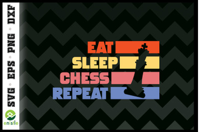 Chess Player Eat Sleep Chess Repeat SVG