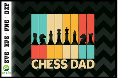 Retro Chess Lover Art For Dad Father