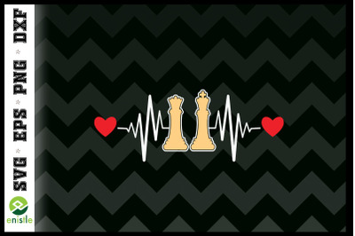 Chess Heartbeat Chess King and Queen