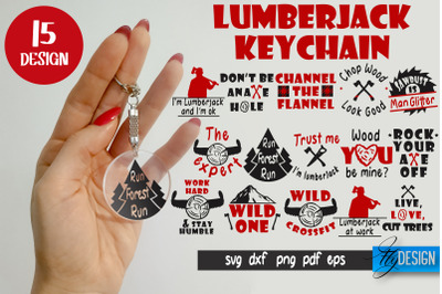 Lumberjack Keychain SVG Bundle | Funny Key Keychain Svg