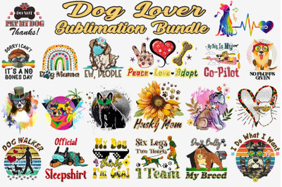 Dog Lover Sublimation Bundle-20 Designs-220717