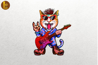 Punk Rockstar Kitten Guitarist