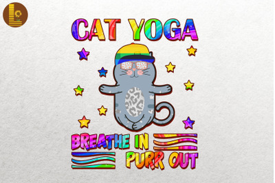 Cat Yoga Breathe In Purr Out