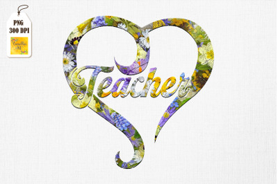 Teacher Floral Heart Gift For Teacher