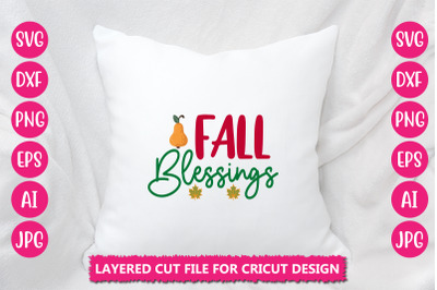 Fall Blessings SVG CUT FILE