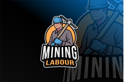 Mining Labour Logo Template