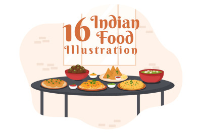 13 Indian Food Illustration