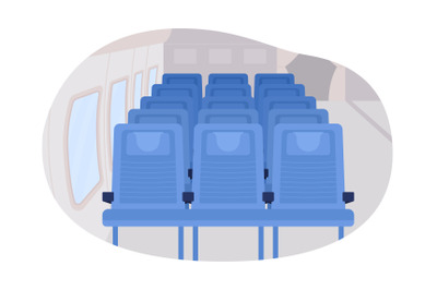 Plane interior vector isolated illustration