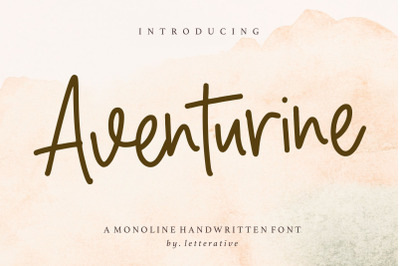 Aventurine Monoline Handwritten Font