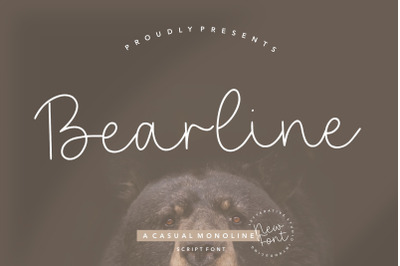 Bearline Casual Monoline Script Font