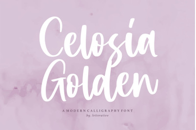 Celosia Golden is a Modern Calligraphy Font
