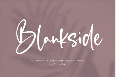 Blankside is a Modern Calligraphy Font
