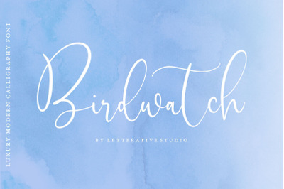 Birdwatch is a Luxury Modern Calligraphy Font