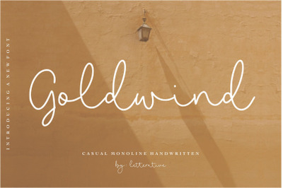 Goldwind Casual Monoline Handwritten Font