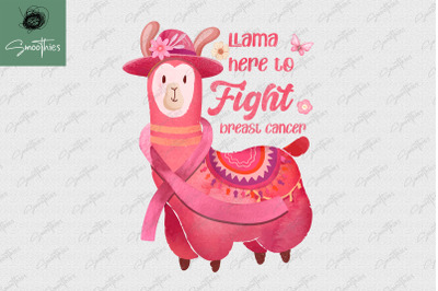 Llama Here To Fight Breast Cancer Design