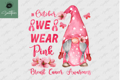 Pink Gnome Breast Cancer Awareness