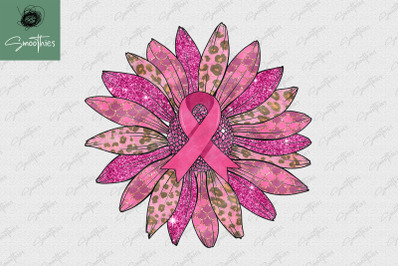 Sunflower Ribbon Breast Cancer Awareness