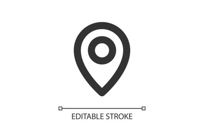 Location pin pixel perfect linear ui icon