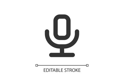 Microphone pixel perfect linear ui icon