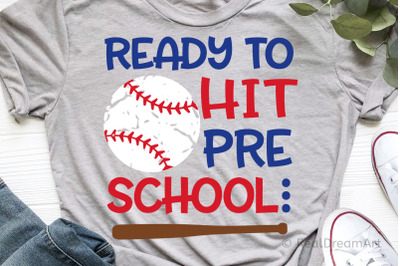 Ready to Hit Preschool SVG, DXF, PNG, EPS