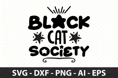 black cat society svg